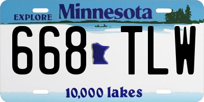 MN license plate 668TLW