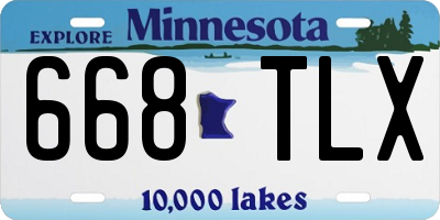 MN license plate 668TLX