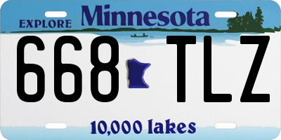 MN license plate 668TLZ