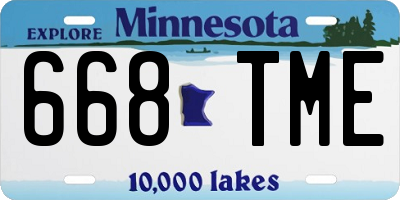 MN license plate 668TME