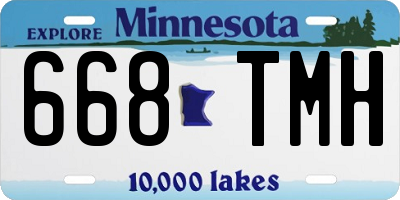 MN license plate 668TMH