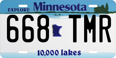 MN license plate 668TMR