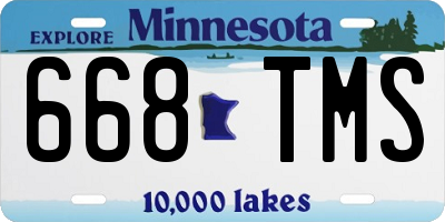 MN license plate 668TMS