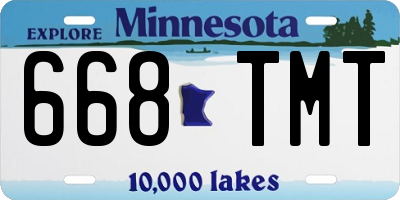 MN license plate 668TMT