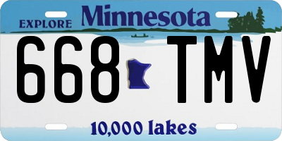 MN license plate 668TMV