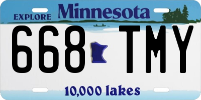 MN license plate 668TMY