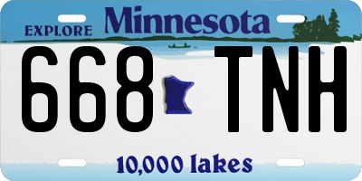 MN license plate 668TNH