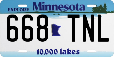 MN license plate 668TNL