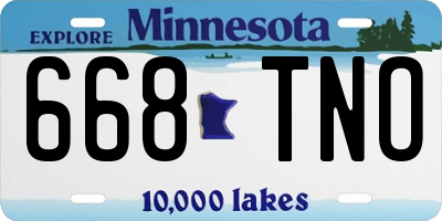 MN license plate 668TNO