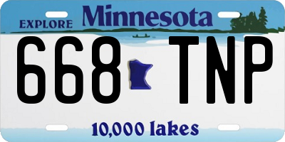 MN license plate 668TNP