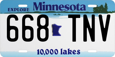 MN license plate 668TNV