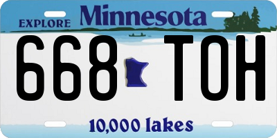 MN license plate 668TOH