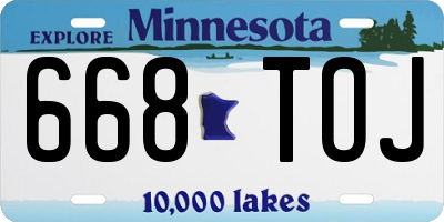 MN license plate 668TOJ