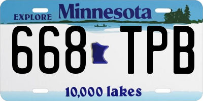 MN license plate 668TPB