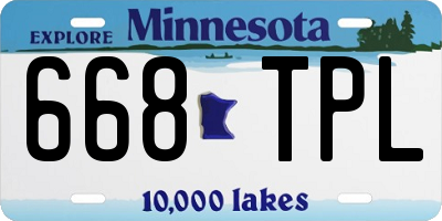 MN license plate 668TPL