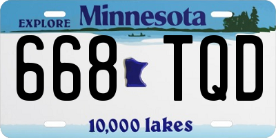 MN license plate 668TQD