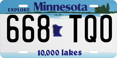 MN license plate 668TQO