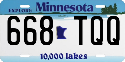 MN license plate 668TQQ