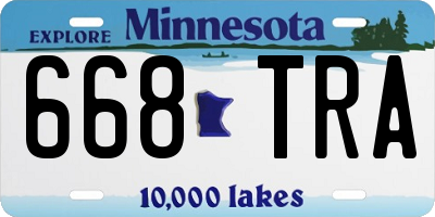 MN license plate 668TRA