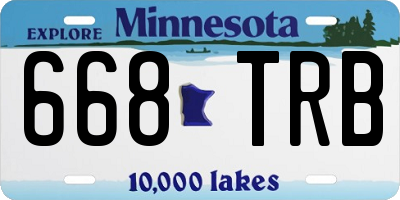 MN license plate 668TRB