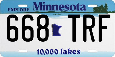 MN license plate 668TRF