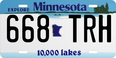 MN license plate 668TRH