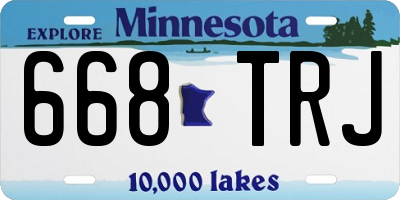 MN license plate 668TRJ