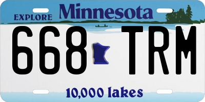 MN license plate 668TRM