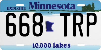 MN license plate 668TRP