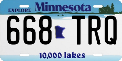 MN license plate 668TRQ