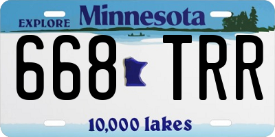 MN license plate 668TRR