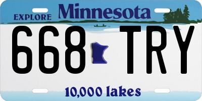 MN license plate 668TRY