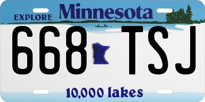 MN license plate 668TSJ