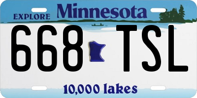 MN license plate 668TSL