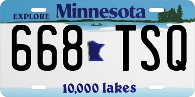 MN license plate 668TSQ