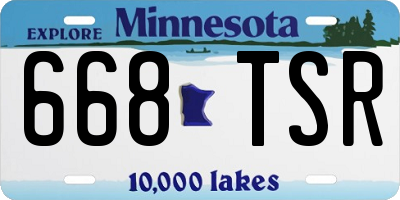 MN license plate 668TSR