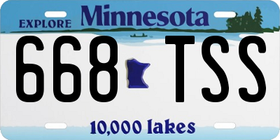 MN license plate 668TSS