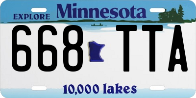 MN license plate 668TTA