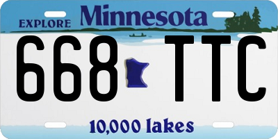 MN license plate 668TTC