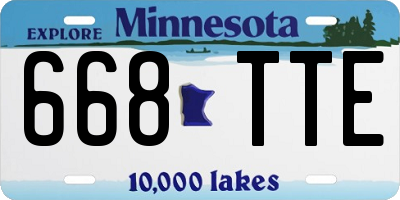 MN license plate 668TTE