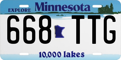 MN license plate 668TTG