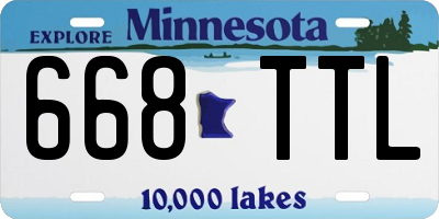MN license plate 668TTL