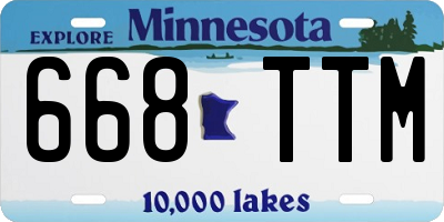 MN license plate 668TTM