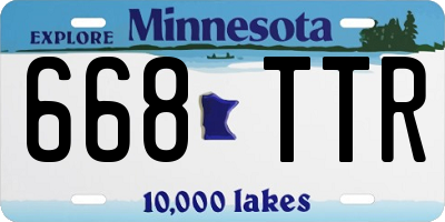 MN license plate 668TTR