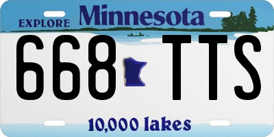 MN license plate 668TTS