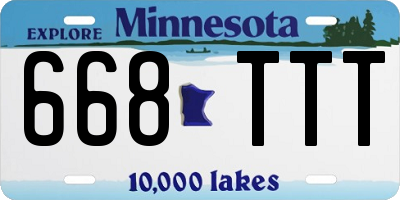 MN license plate 668TTT