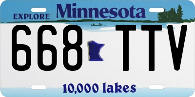 MN license plate 668TTV
