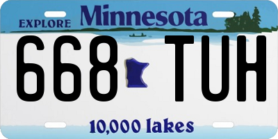 MN license plate 668TUH