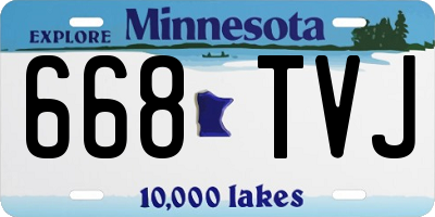 MN license plate 668TVJ