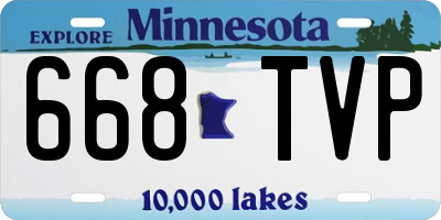 MN license plate 668TVP